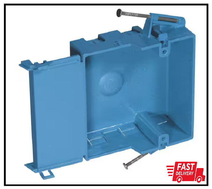 1-Gang 18 Cu. In. PVC Shallow New Work Electrical Switch and Outlet Box