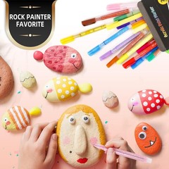 Acrylic Paint Pens Markers-24 Colors Waterproof Paint Pens for Rock