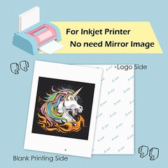 100 Sheets A-SUB Inkjet Printable Iron-On Heat Transfer Paper Dark Light T-shirt