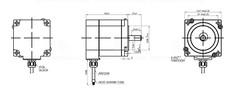 STEPPERONLINE P Series IP65 Waterproof Nema 23 Stepper Motor 4A 1.2Nm 170oz.in