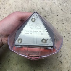Post-it Pop-up Notes 3M Diamond Shape Dispenser for 3×3 Discontinued Rare Silver