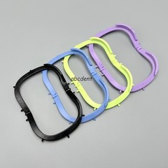 10Pcs Dental Foldable Rubber Dam Frames Punch Sheets Holder Hager Film Bracket