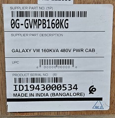 Galaxy VM 160 kVA 480 V Schneider Electric 160 KVA UPS