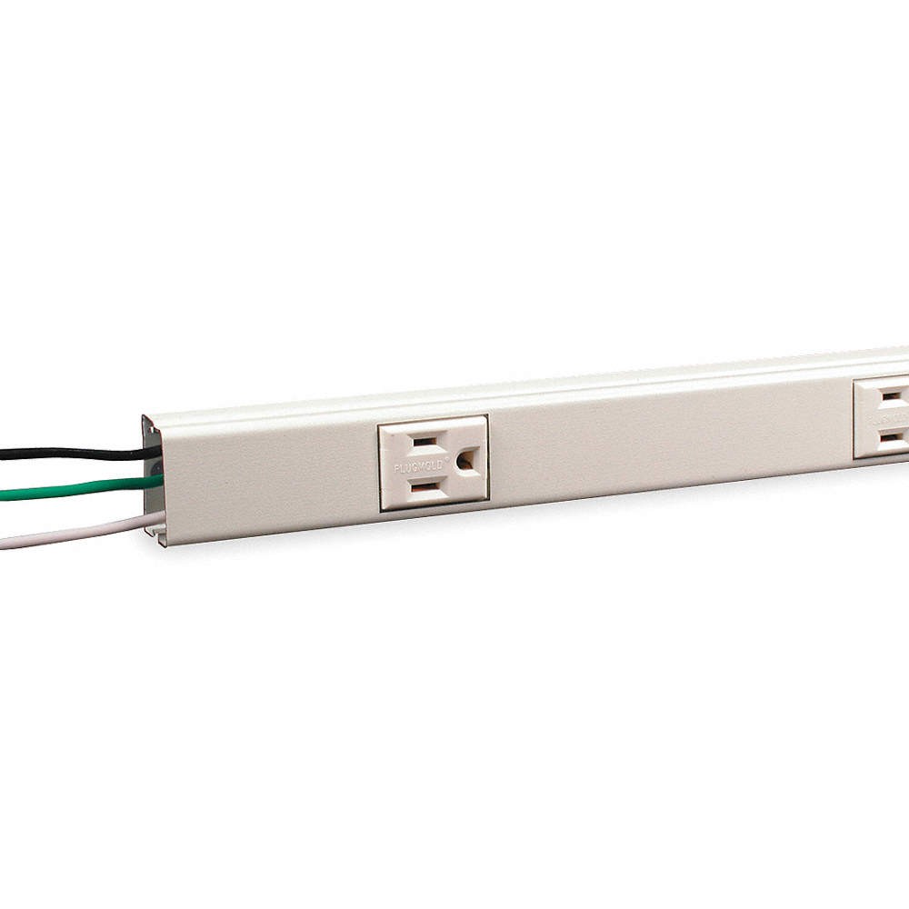 LEGRAND NM20GB512 Prewired Raceway,5 Outlets,Polyester 5HN38