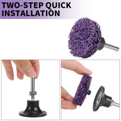 3″ Quick Change R Type Easy Strip & Clean Discs for Paint Removal Rust Disc