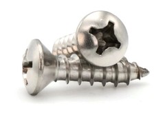 #10 Sheet Metal Screws – 316 Stainless Steel Phillips Oval Head – Select Size