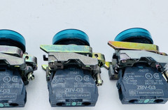 (LOT OF 3) Telemecanique Momentary Green Indicator Light w/ ZBV-G3 *WARRANTY*