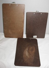 VINTAGE MASONITE LOT 3 CLIPBOARDS ONE LEGAL NATIONAL BRAND 2 REGULAR UNMARKED