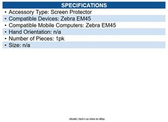 Zebra SG-EM45-SCRNPT1-1 Screen Protector for LCD Handheld Terminal – Tempered