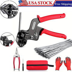 Cable Tie Tool Gun Stainless Steel Cable Tie Tool Repair W/150PCS Metal Zip Ties