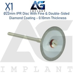 Ø22mm IPR Disc Fine Double Sided Diamond Coating 0.10 Ortho Mandrel