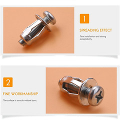 Expansion Screw Petal Nut,Petal Shape Metal Nut with Screws Easy Installation
