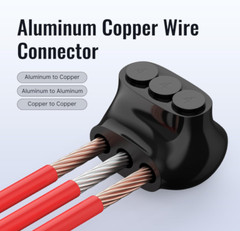 Pack of 5, 4-14 AWG Insulated Multi-Tap Connector, 3 Wire Port Single Side Entry