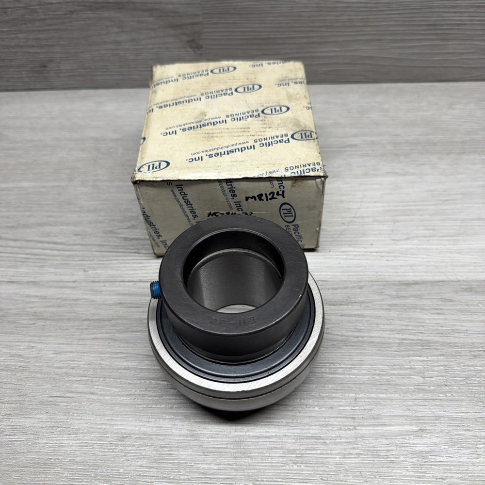 Pacific Industries HC-211-32 HC211-32 Insert Bearing W/ Lock Collar, New