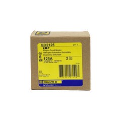 NIB – Square D – QO2125 – Mini Circuit Breaker – 125 A, 1-Phase, 240V