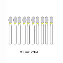 30 Burs Dental Diamond Burs FG 379/023XF EGG Shape Extra Fine Coarse Fine Yellow