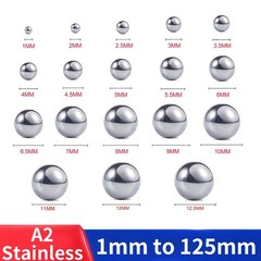 A2 Stainless Steel Ball Bearings 1mm 2mm 3mm 4mm 5mm 6mm 8mm 9mm 10mm to 125mm