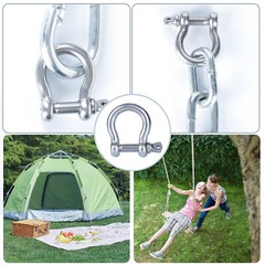 304 Stainless Steel Bow U-Shaped Shackle Trailer Lifting Shackles Size 4mm-32mm