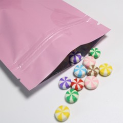 Multi-Size Glossy Foil Mylar Double-Sided Pink Flat Zip Lock Pouch Bag B07