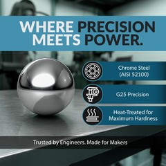 1-1/2″ Inch Chrome Steel Bearing Balls (G25 Precision – AISI 52100)