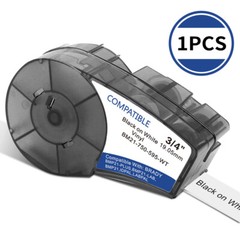 Brady, Black on White-For M210, BMP21-PLUS and BMP21-LAB Printers,0.75″ W 21′ L