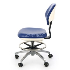 Dental Medical Doctor Assistant Stool Adjustable Height PU Leather Chair Blue