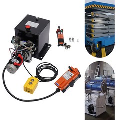 8 Quart Double Acting Hydraulic Pump 12V DC Dump Trailer Power Unit Wireless R/C
