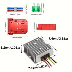2pack DC 18V to 12V 15A Step DownConverter Compatible with Milwaukee 18V Battery
