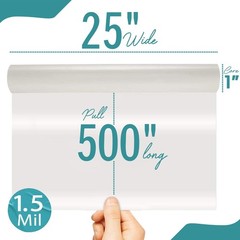 Thermal Laminating Film Roll 2 Pack, 25″x500″, 1.5 Mil, Easy Load, Durable Prote