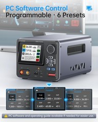 IPS3608 DC Power Supply Variable 36V 8A Bench 10mV Ripple 4-Digit IPS Display