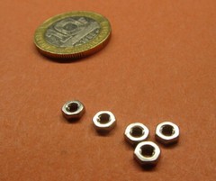 18-8 Stainless Hex Nut RH, 3-56 x 3/16″ W x 1/16 H, 300 pcs