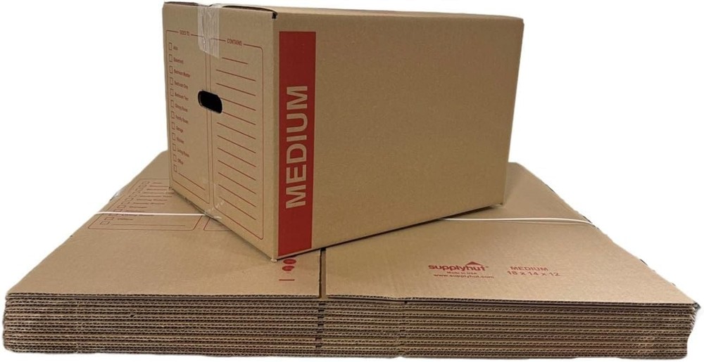 Medium Moving Boxes 18x14x12 with Handles (20 Pack) – 32 ECT Cardboard…