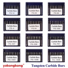 10pcs Dental Trimming Finishing Carbide Burs FG # Friction Grip Fit High Speed