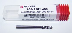 3.00mm (.1181″) CARBIDE DRILL (PCB) KYOCERA 105-1181.400