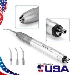 AZDENT Dental Ultrasonic Air Perio Scaler Handpiece Hygienist 4Holes +3 Tips