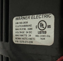Warner Electric UM-180-2030 Gen2 UniModule Clutch / Brake 5370-273-228 30 ft-lb