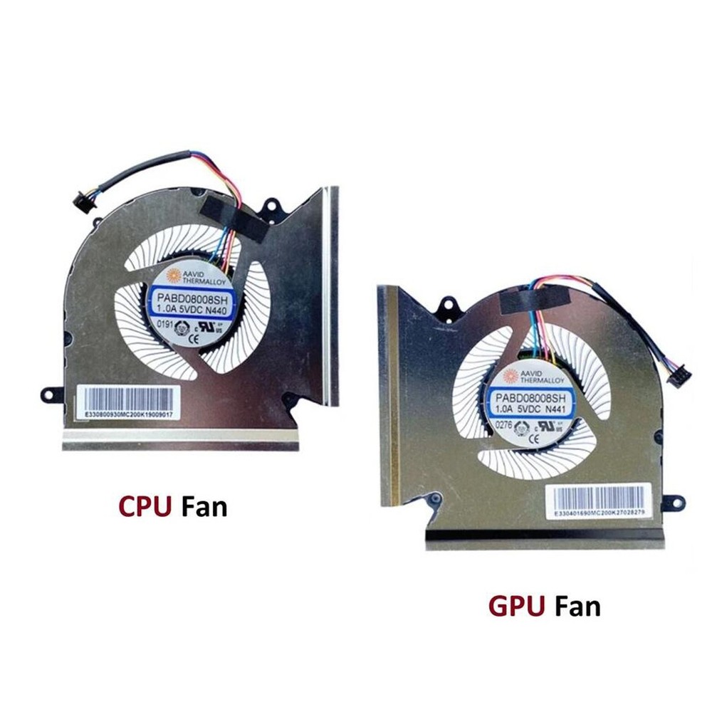 1 Pair CPU + GPU Fan PABD08008SH N440 N441 5VDC 1.0A Fit for MSI GE66 GP66 GL66