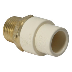 25 Pcs. 1/2 Male NPT x 1/2″ CPVC Adapter, Lead Free Brass, 1/2 CPVC Male Adapter