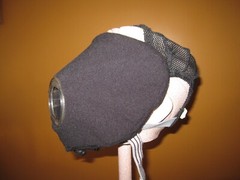 SCBA Blackout Cover, Scott AV2000, BO2-100, Black polyester fleece w/bungi.