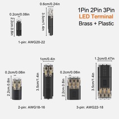 100 PCS Plug-In Quick Wire Connectors, Reusable Clamp Terminal Blocks for Cables