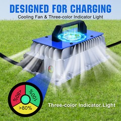 48V 100Ah LiFePO4 Golf Cart Battery 18A Charger Bluetooth Monitor Metal Case