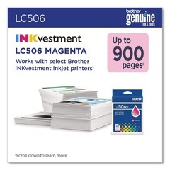 Brother LC506MS INKvestment 900 Page-Yield Ink – Magenta New