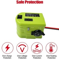 DC 18V-12V Step Down Converter Adapter Cigarette Lighter for Ryobi 18V BatteryJQ