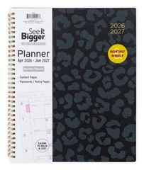 See It Bigger M/W Planner Large 9 x 11.25 Inch Black 15-Month Apr 2026-2027
