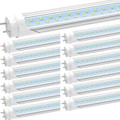 12-Pack JESLED T8 T10 T12 4FT LED Type B Light Bulb 24W 6000-6500K 3000LM 4 Foot