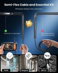 New Endoscope Camera with Light,Borescope Cameras with 4.3″ IPS 1920P 16.5 FT
