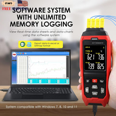 Thermocouple Thermometer Temperature Data Logger 4-Channel K/J/T Type Thermomete