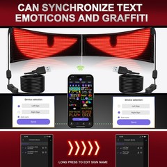 Rayhome Synchronize Multiple Devil Eyes Light, 23”x5” Full Color LED Eyes f…