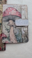Handmade Grungy Mushroom Forest Junk Journal Book/Covers Only No Signatures DIY