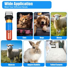 200W Electric Shears Farm Sheep Goat Pets Dogs Rabbit Shearing Shaver Clipper